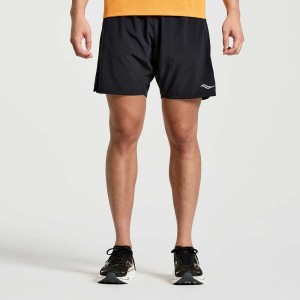 Saucony Outpace 7" Short Czarne | 73920-IPUN