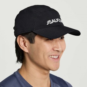 Saucony Outpace Hat Czarne | 40568-NBOK